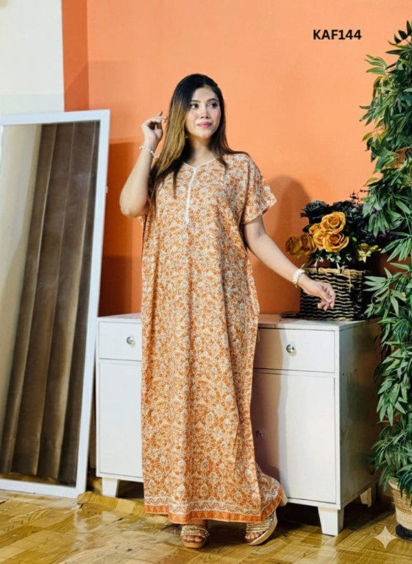 Premium Quality joypuri  print cotton Kaftan Maxi  KAF179