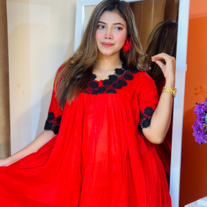 100% Soft Cotton Lais Work Gown Maxi MEX611