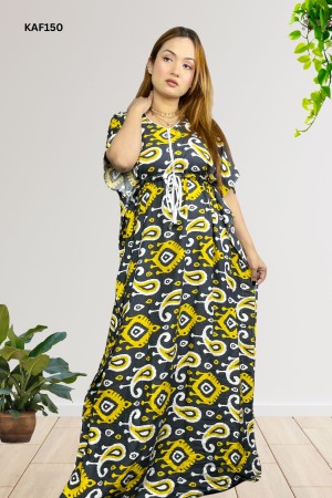 Premium Quality China Linen Kaftan Maxi KAF150