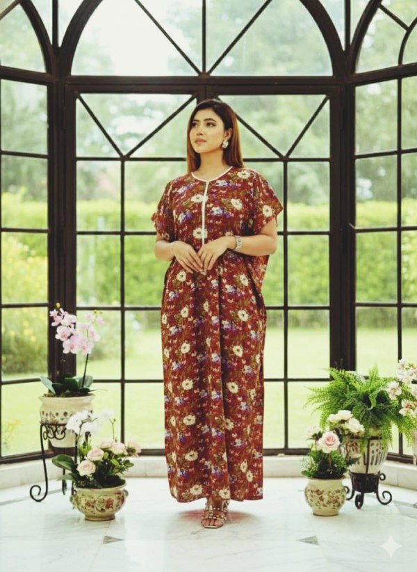Premium Quality joypuri  print cotton Kaftan Maxi  KAF177